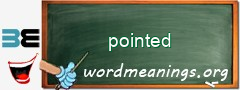 WordMeaning blackboard for pointed